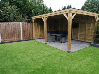 Onderhoudsvriendelijke achtertuin in Wijchen