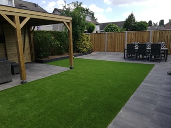 Onderhoudsvriendelijke achtertuin in Wijchen